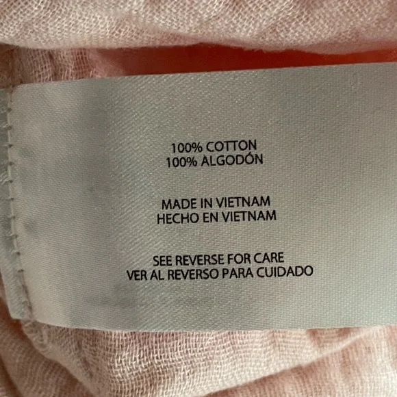 Three Dots Pink Gauze Shirt Dress | Size M | NWT 100% Cotton boho - Picture 6 of 8